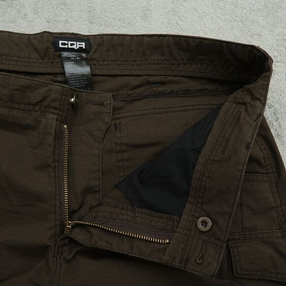 CQR Tactical Pants Women's Size 16R Brown Mid-Rise Cargo Straight 30" Inseam - Picture 9 of 15